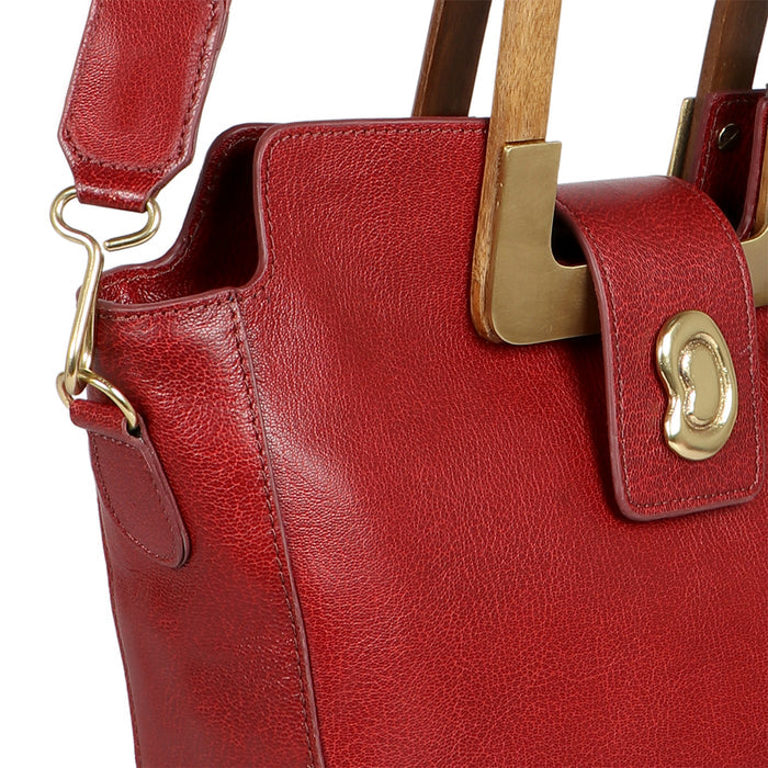 Eiko 01 Marsala Leather Shoulder Bag