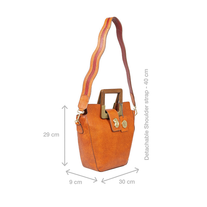 Eiko 01 Orange Leather Shoulder Bag