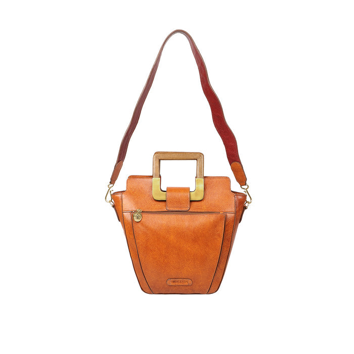 Eiko 01 Orange Leather Shoulder Bag