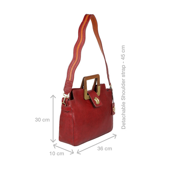 Eiko 02 Marsala Leather Shoulder Bag
