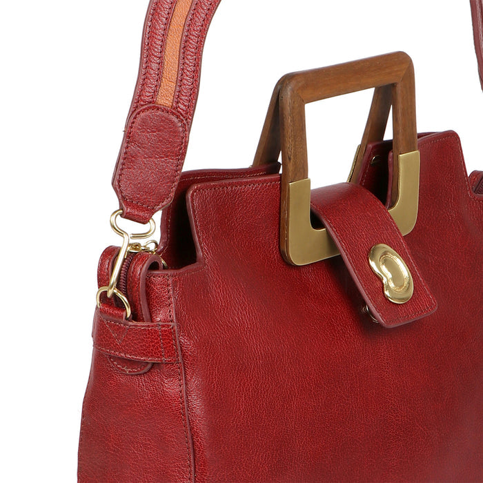 Eiko 02 Marsala Leather Shoulder Bag