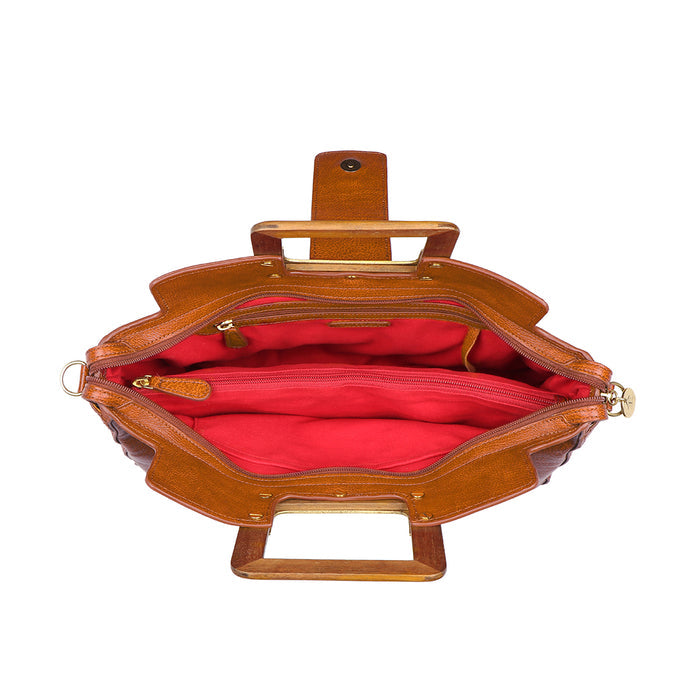 Eiko 02 Orange Leather Shoulder Bag