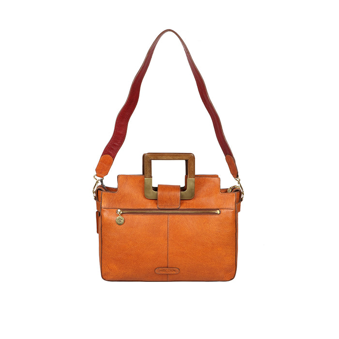Eiko 02 Orange Leather Shoulder Bag