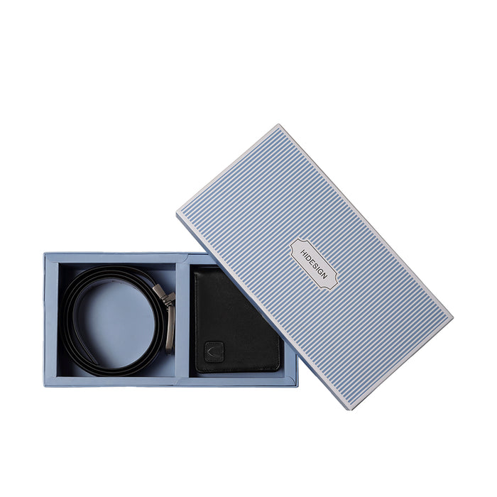 El Regalo 02 Black Leather Belt/Wallet