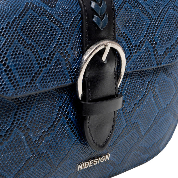 Electra 02 Blue Leather Sling Bag