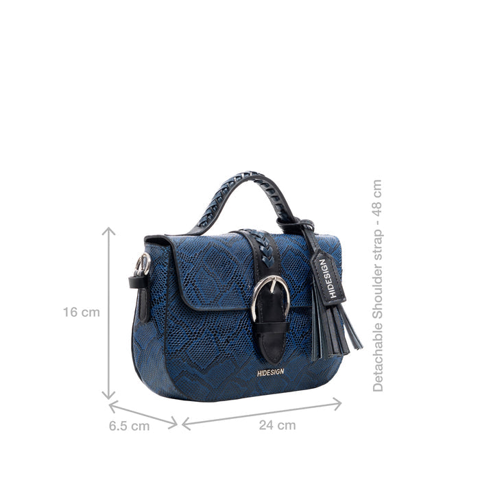 Electra 02 Blue Leather Sling Bag