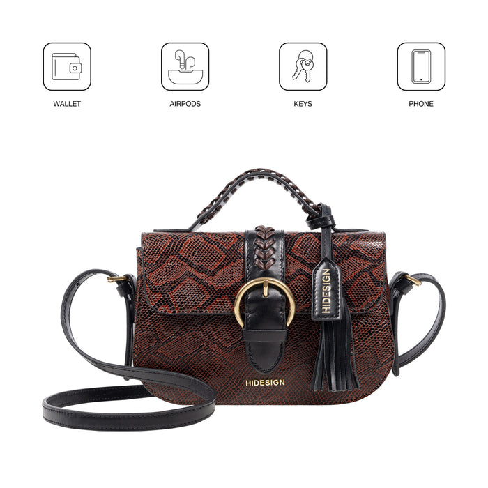 Electra 02 Brown Leather Sling  Bag