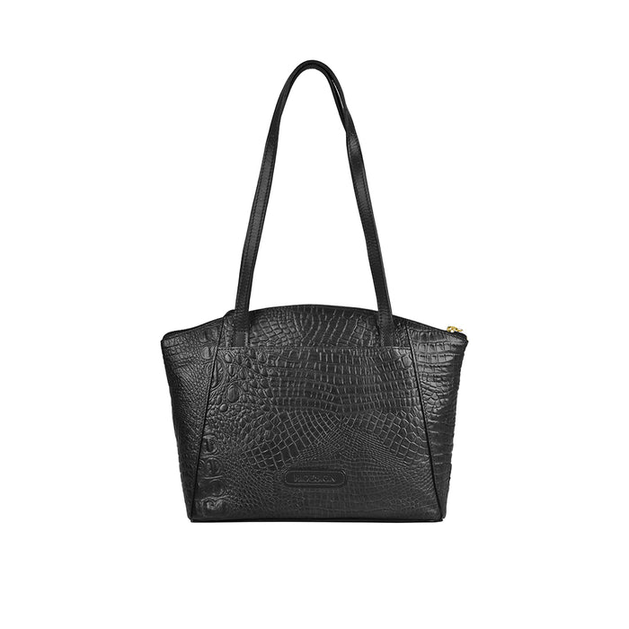 Elinor 01 Sb Black Leather Shoulder Bag