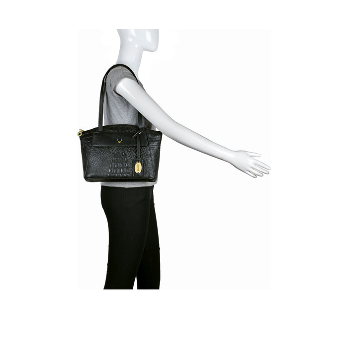 Elinor 01 Sb Black Leather Shoulder Bag
