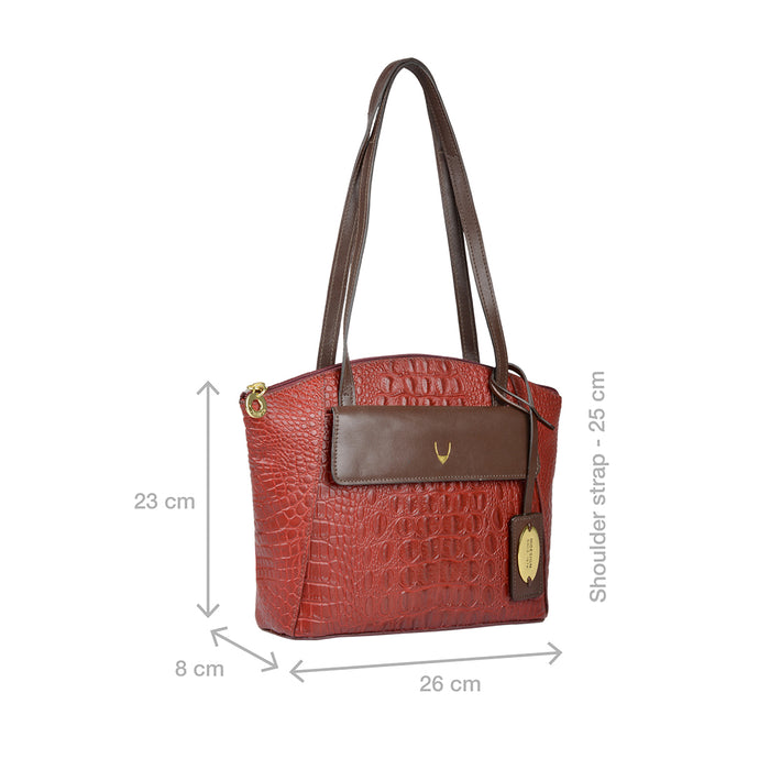 Elinor 01 Sb Red Leather Shoulder Bag