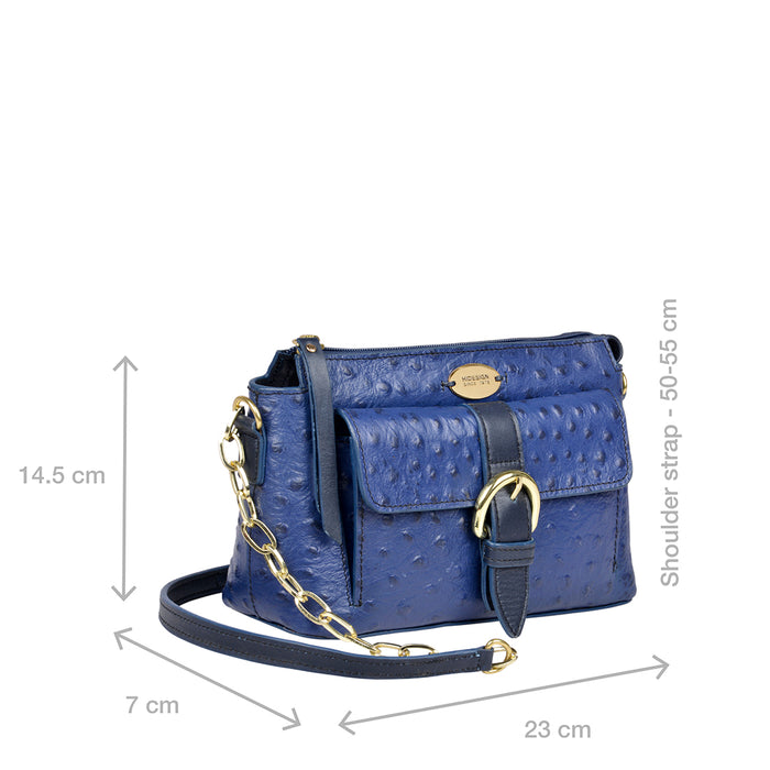 Eliza 03 Sb Blue Leather Sling Bag