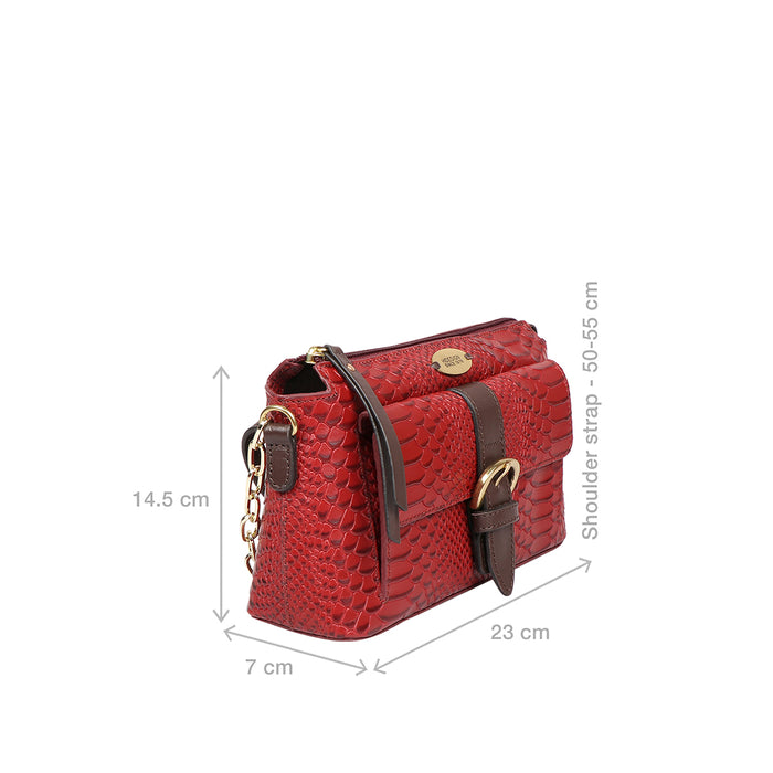 Eliza 03 Sb Red Leather Sling Bag