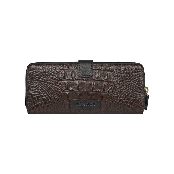 Eliza W1  Sb Brown Leather Zip Around Wallet