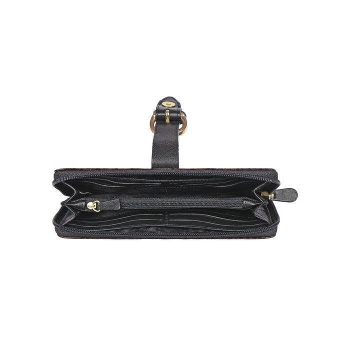 Eliza W1  Sb Brown Leather Zip Around Wallet