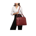 Ella 01 Marsala Leather Laptop Bag