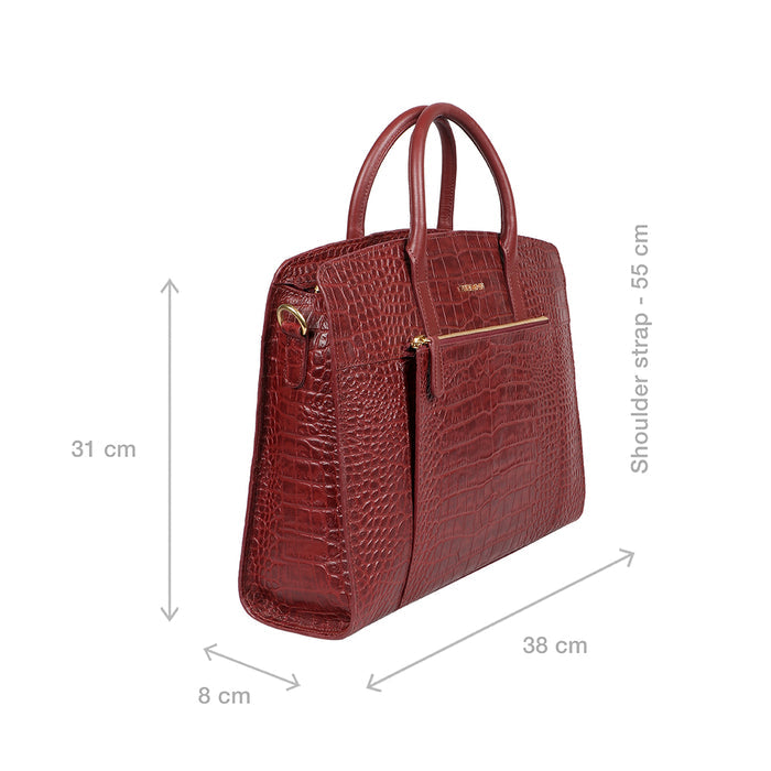 Ella 01 Marsala Leather Laptop Bag