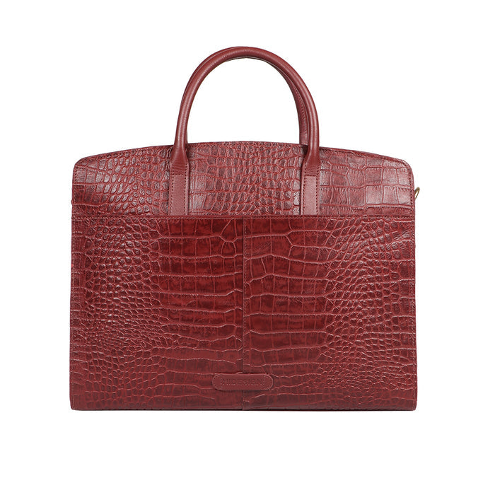Ella 01 Marsala Leather Laptop Bag