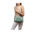 Ella 02 Green Leather Sling Bag