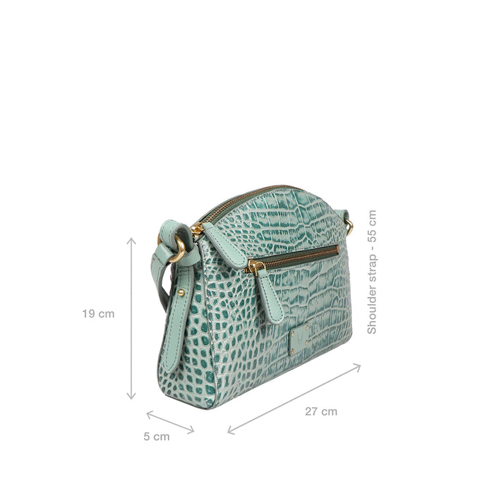Ella 02 Green Leather Sling Bag