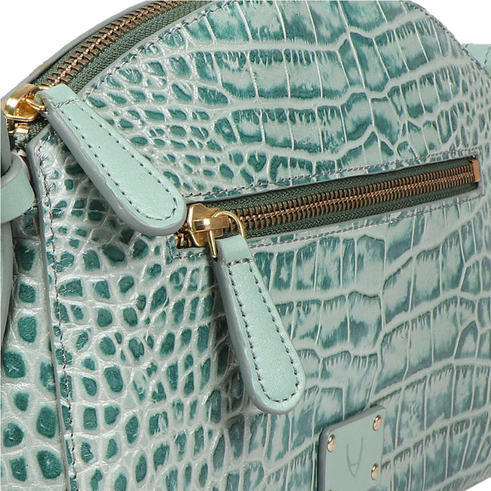 Ella 02 Green Leather Sling Bag