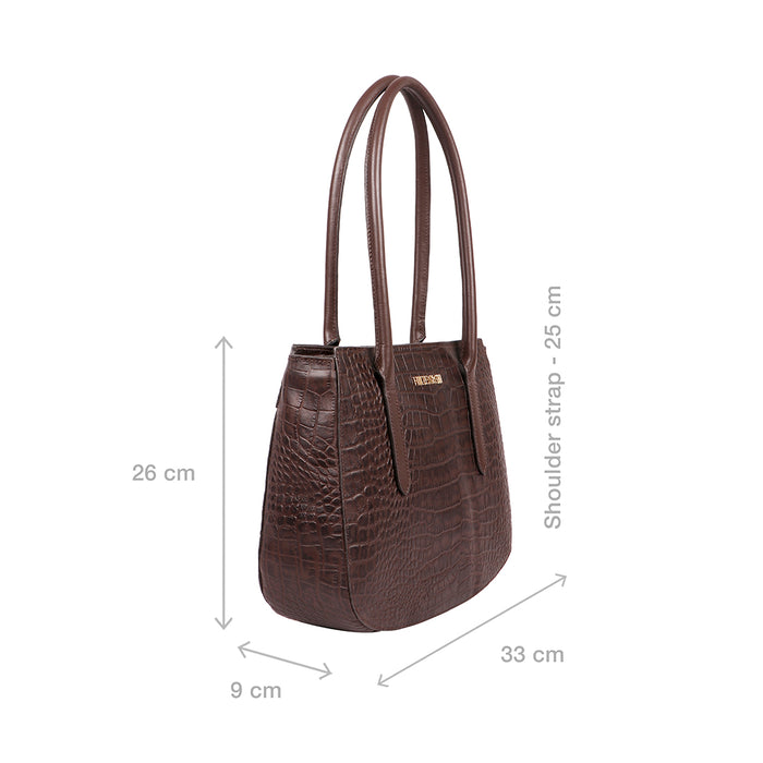 Ella 04 Brown Leather Tote Bag