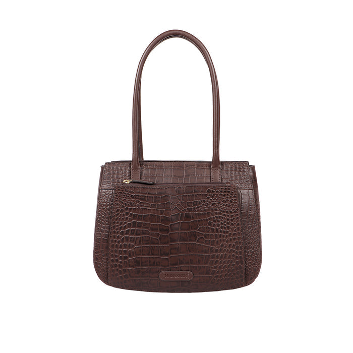Ella 04 Brown Leather Tote Bag