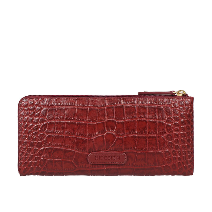 Ella W1 Marsala Leather Zip Around Wallet