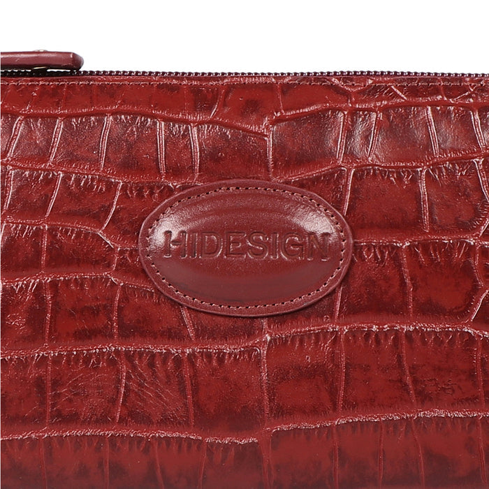 Ella W1 Marsala Leather Zip Around Wallet