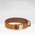 Elodie Women's Tan Reversible Leather Belt