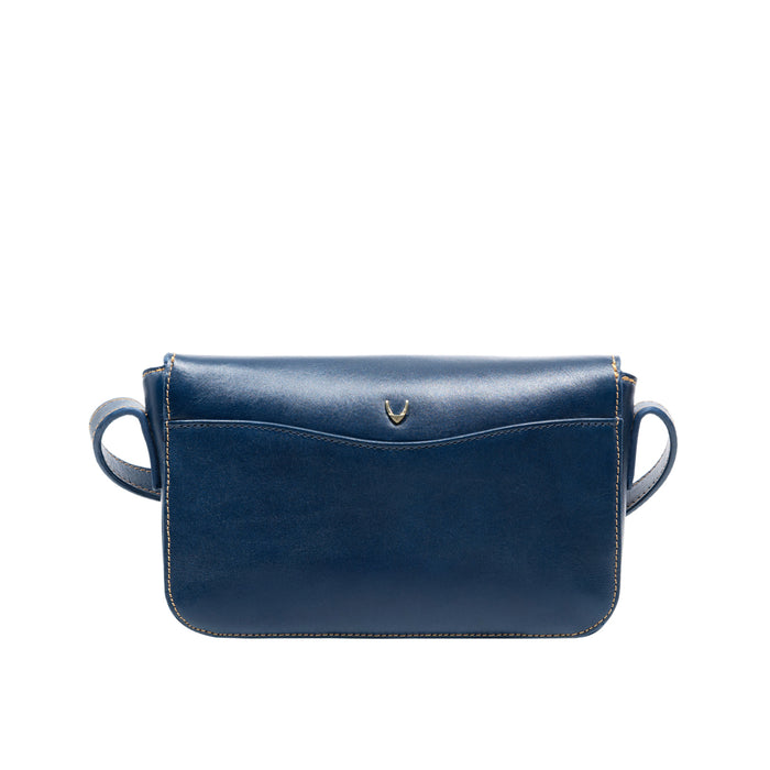 Elysee 01 Blue Leather Shoulder Bag