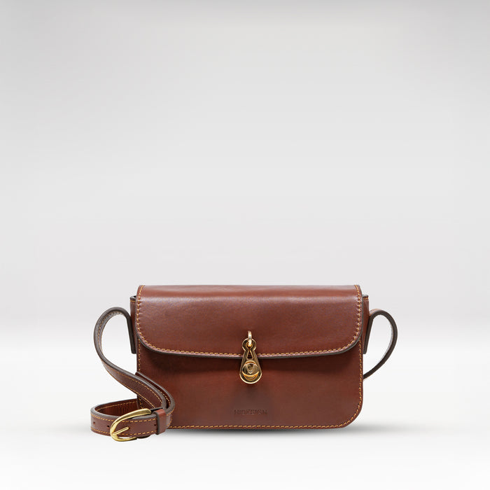 Elysee 01 Brown Leather Shoulder Bag