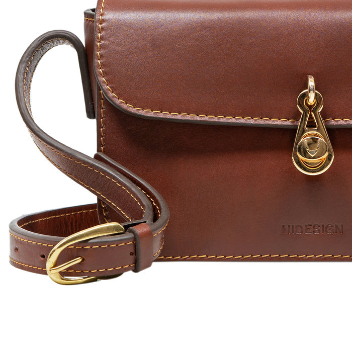 Elysee 01 Brown Leather Shoulder Bag