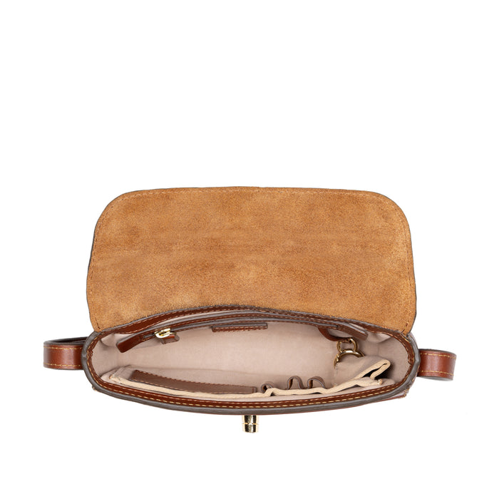 Elysee 01 Brown Leather Shoulder Bag