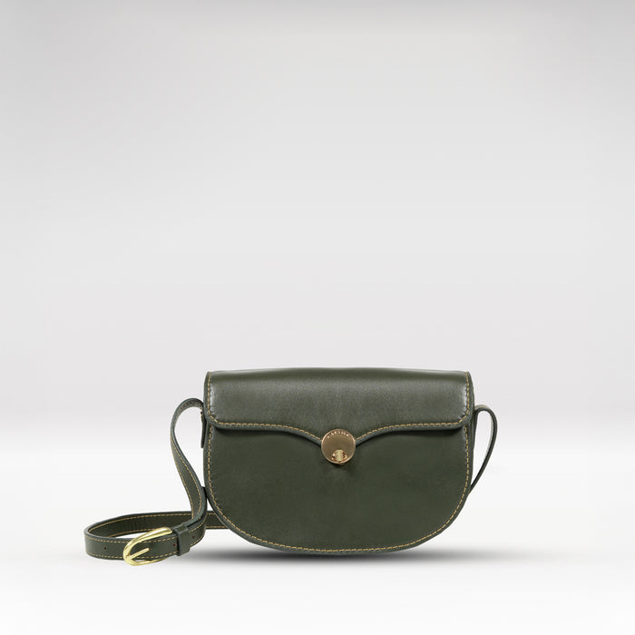 Elysee 02 Green Leather Shoulder Bag