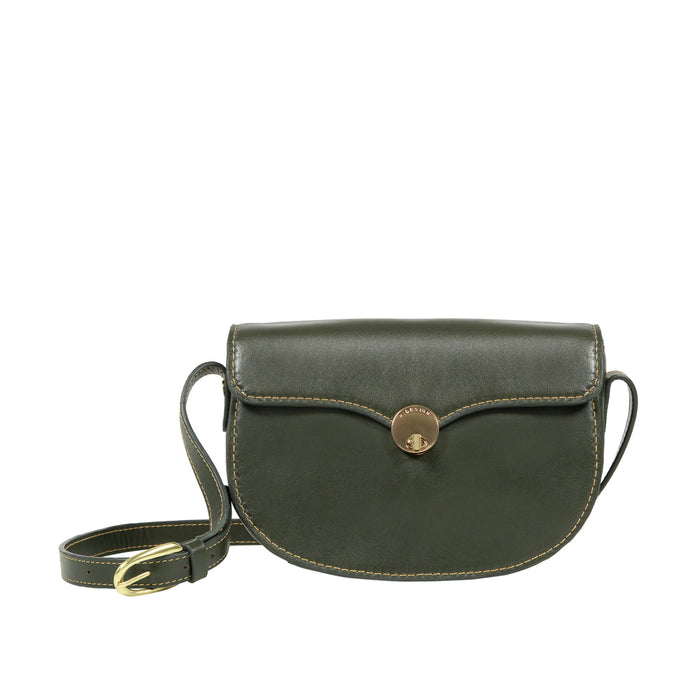 Elysee 02 Green Leather Shoulder Bag