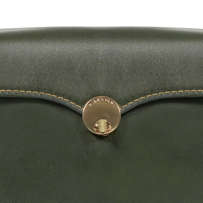 Elysee 02 Green Leather Shoulder Bag