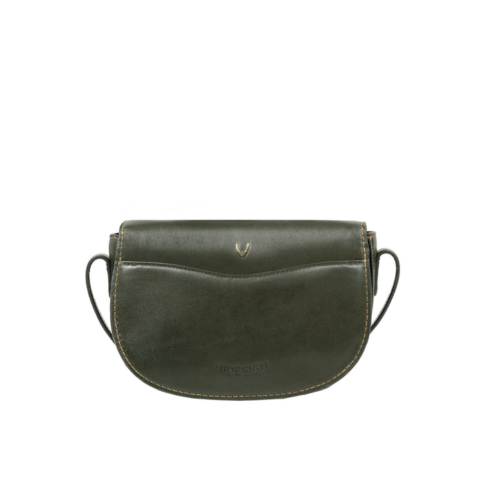 Elysee 02 Green Leather Shoulder Bag