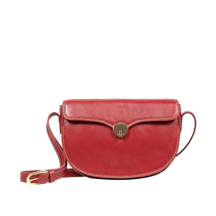 Elysee 02 Red Leather Shoulder Bag
