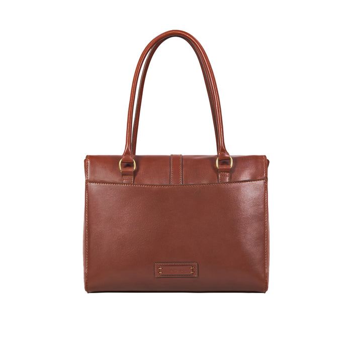 Elysee 03 Brown Leather Tote Bag