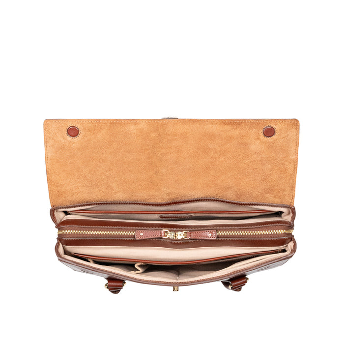 Elysee 03 Brown Leather Tote Bag