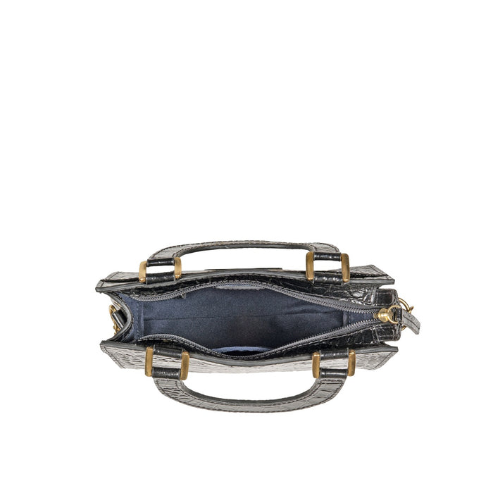 Emeline Black Leather Sling Bag
