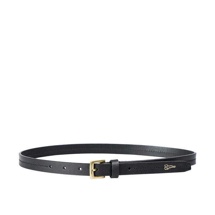 Emily Women's Black Non Reversible Leather Belt