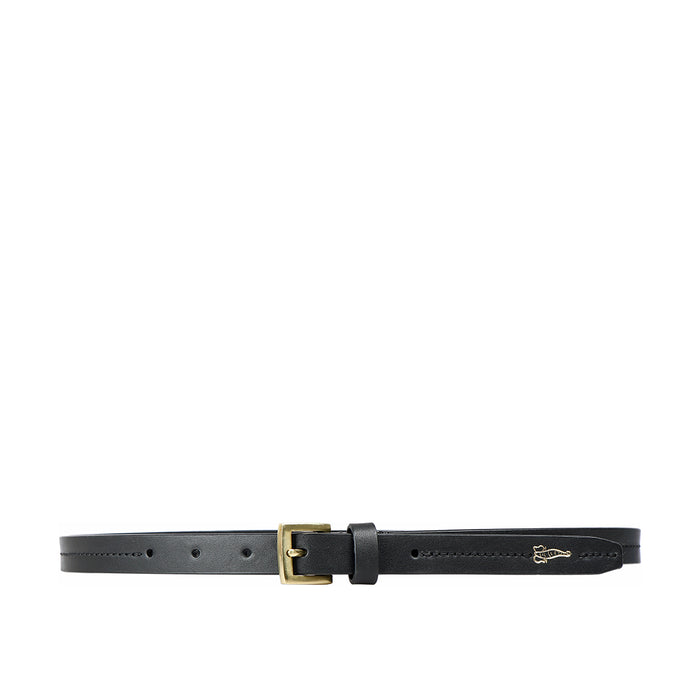 Emily Women's Black Non Reversible Leather Belt
