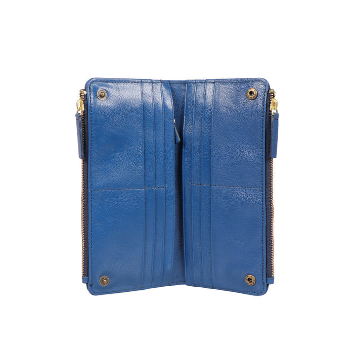 Empathy W2 Blue Leather Bi-Fold Wallet