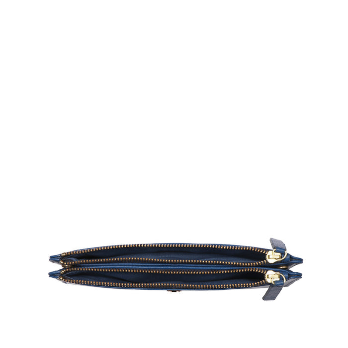 Empathy W2 Blue Leather Bi-Fold Wallet