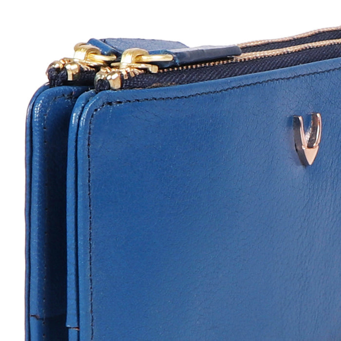 Empathy W2 Blue Leather Bi-Fold Wallet