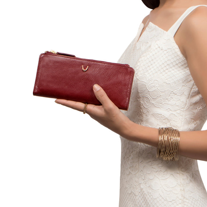 Empathy W2 Red Leather Bi-Fold Wallet