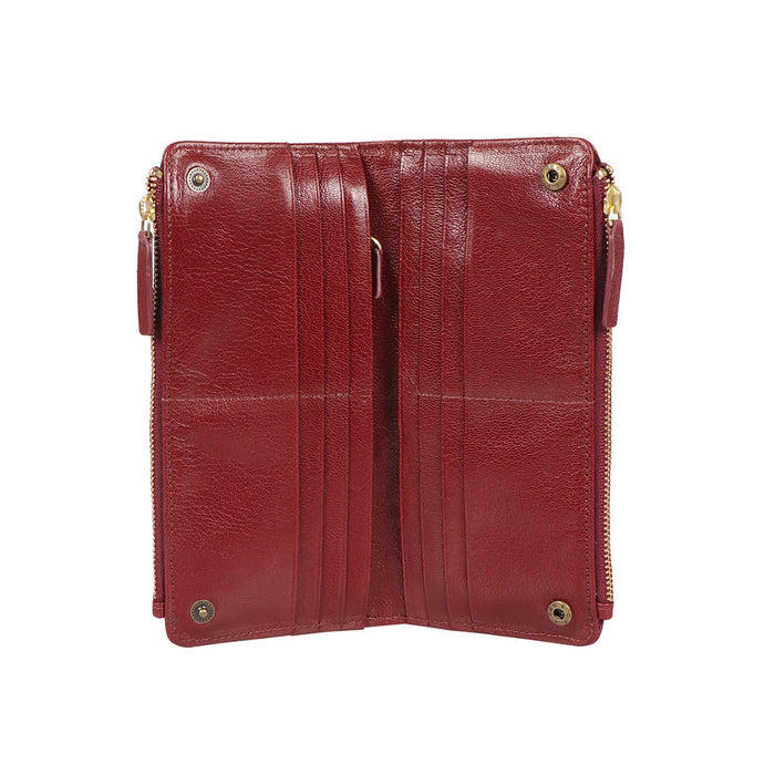 Empathy W2 Red Leather Bi-Fold Wallet