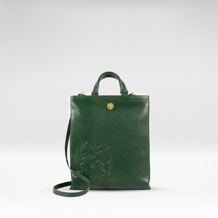Enchanted 01 Green Leather Crossbody