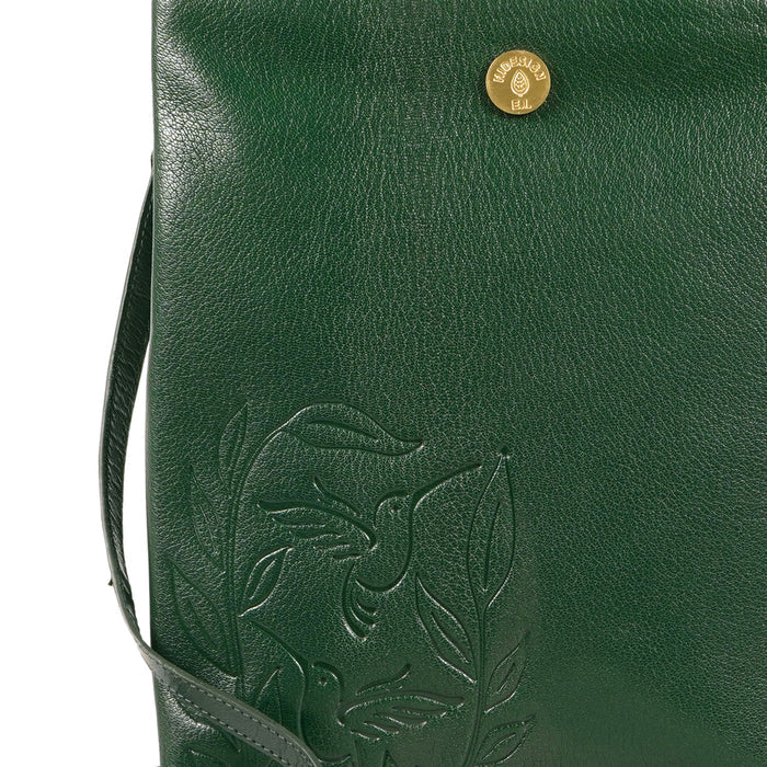 Enchanted 01 Green Leather Crossbody